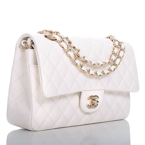 small white chanel bag.